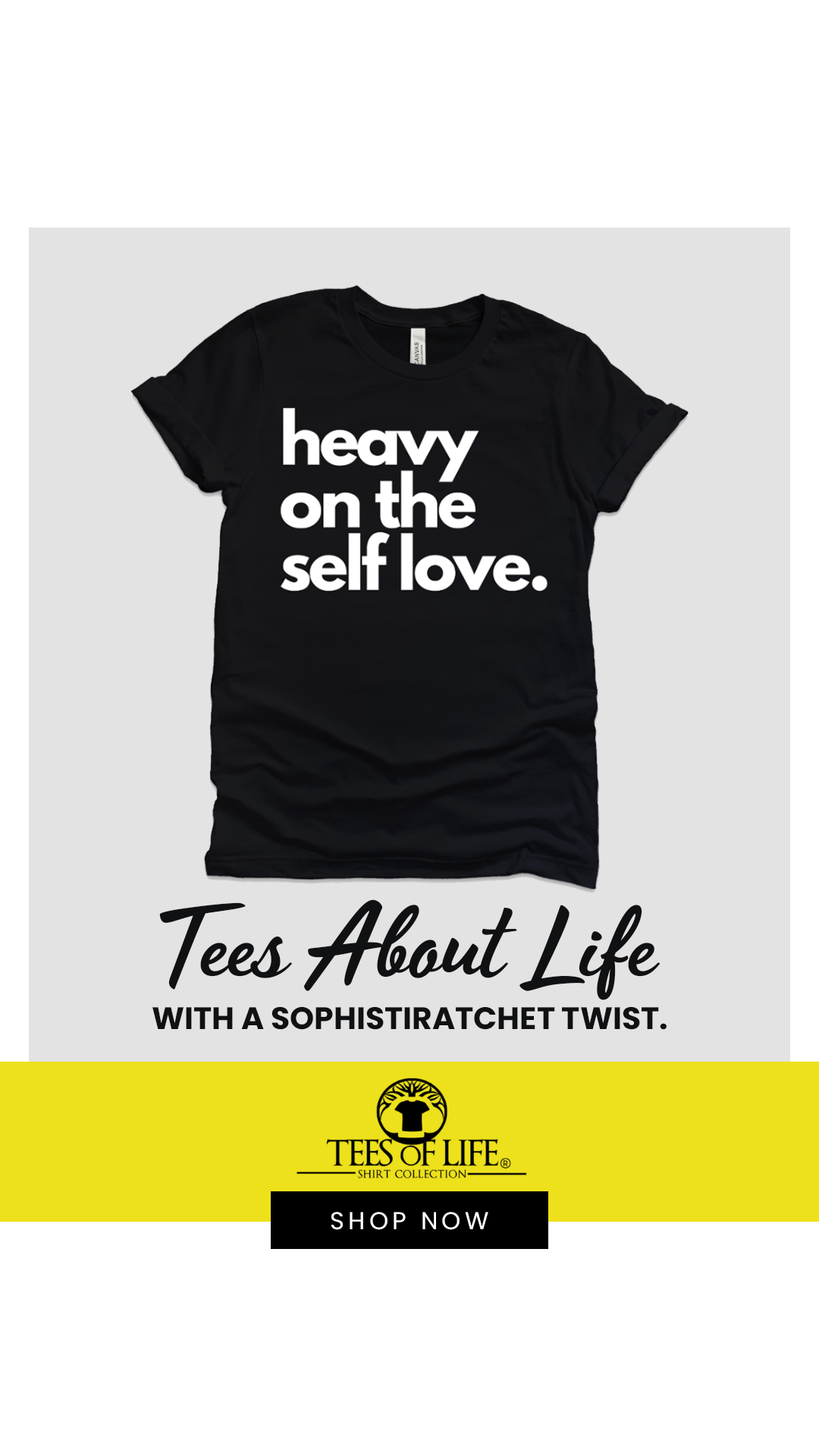 heavy on the self love slogan t-shirt