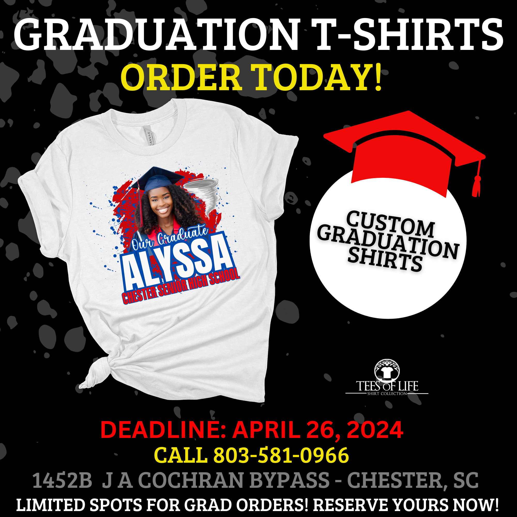 Custom Graduation T-Shirt (Single Shirts)