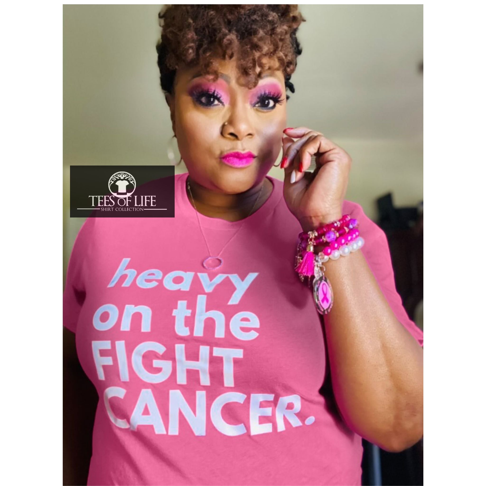 Heavy On The Fight Cancer Unisex Tee