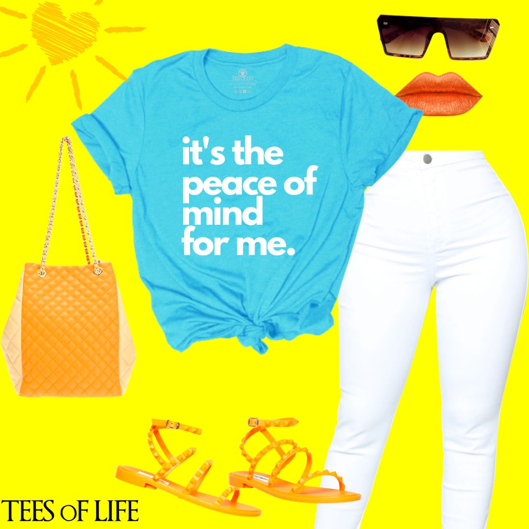 It's The  Peace Of Mind Turquoise Unisex Tee - Limited Edition