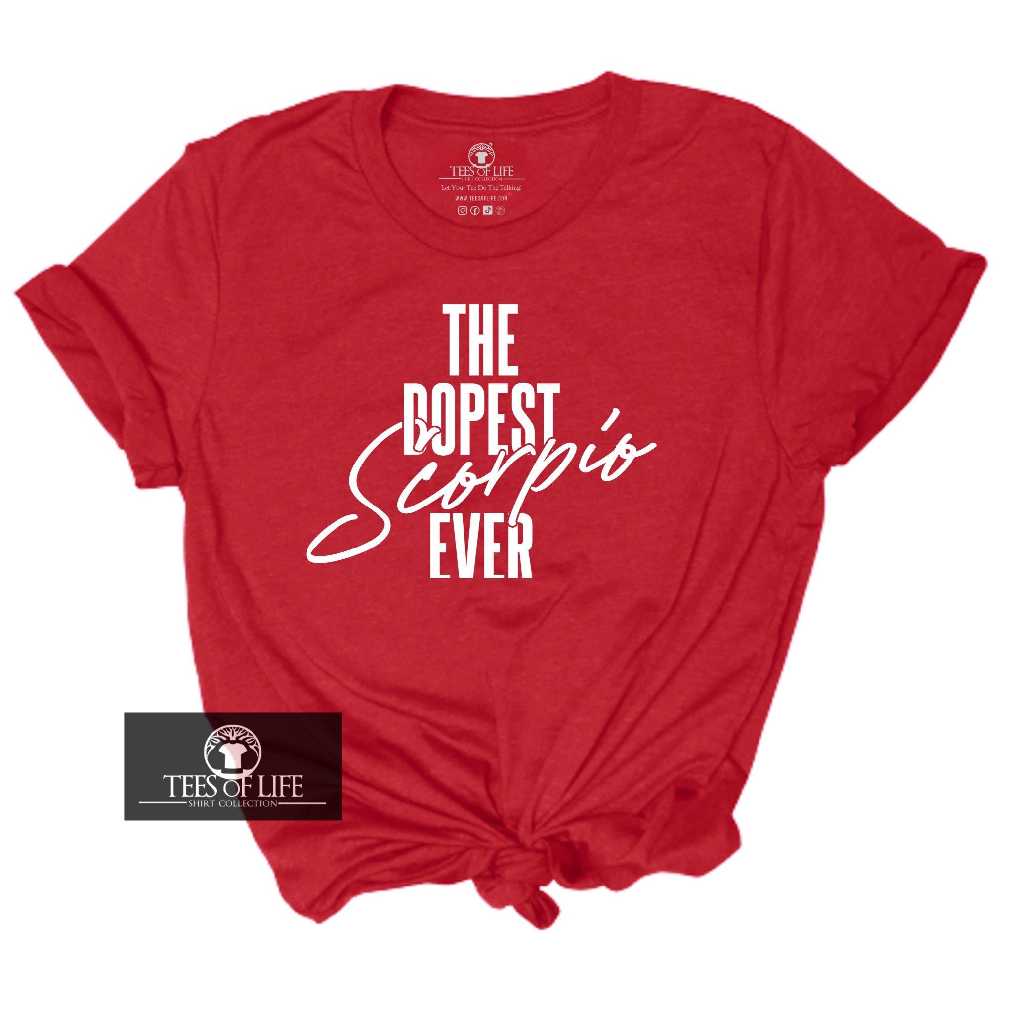 Choose Your Dopest Zodiac Sign Red Unisex Tee
